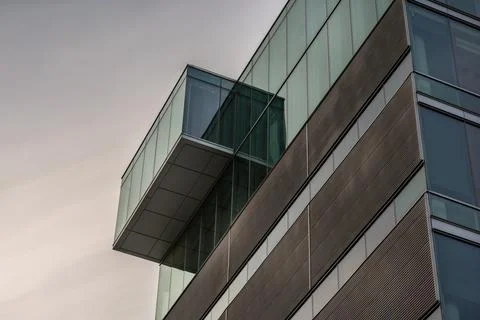 Outside view of the corner of a small building Stock Photos