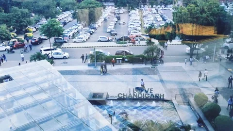 OUTSIDE VIEW OF ELANTE MALL CHANDIGARH Stock Footage