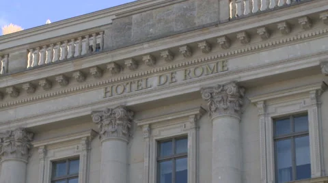 Outside view of a hotel Stock Footage 64129054