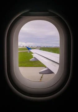 Outside view from inside a plane Foto stock