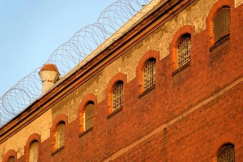 The outside view of a jail in Berlin Stock Photos