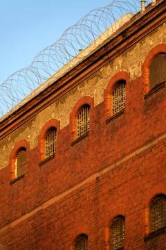The outside view of a jail in Berlin Stock Photos