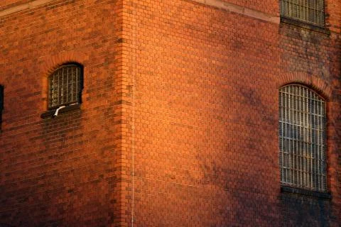 The outside view of a jail in Berlin Stock Photos
