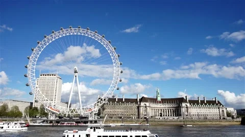 Outside view of London Eye. Stock Footage 49761614