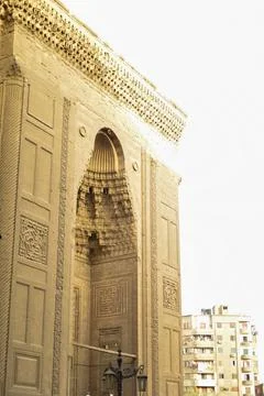 Outside view of sultan hasan mosque  Stock Photos
