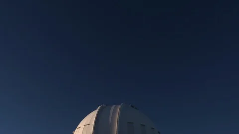 Outside view of telescope dome Stock Footage 93533884