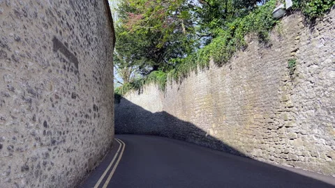 Outside Wall Of Shepton Mallet Prison, Somerset, England.  Vídeo Stock 186244931