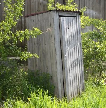 Outside WC Foto stock