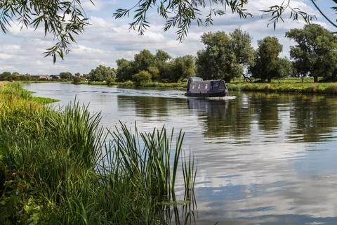 Outskirts of Ely on the River Great Ouse Stock Photos