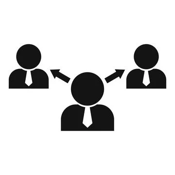 Outsource business icon, simple style 스톡 일러스트