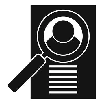 Outsource cv paper icon, simple style Stock Illustration