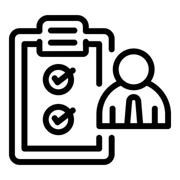 Outsource to do list icon, outline style Stockillustratie