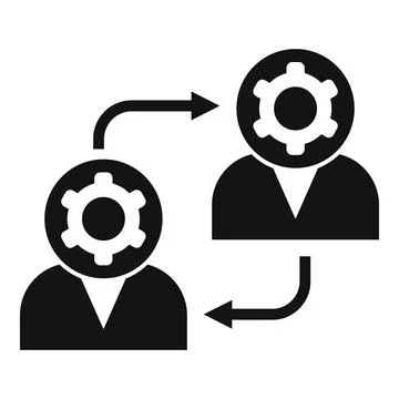 Outsource exchange icon, simple style Stockillustratie