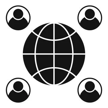 Outsource global freelancer icon, simple style Stockillustratie