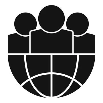 Outsource global group icon, simple style Stock Illustration