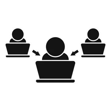 Outsource group icon, simple style 스톡 일러스트