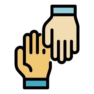 Outsource helping icon color outline vector Stock Illustration