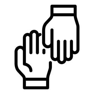 Outsource helping icon, outline style Stockillustratie