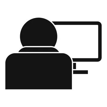 Outsource home pc icon, simple style Stockillustratie
