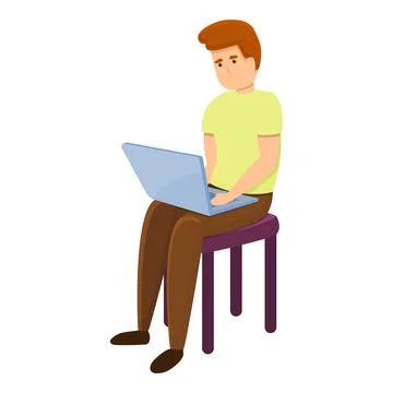 Outsource home work icon, cartoon style Stock Illustration