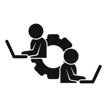 Outsource it boys icon, simple style Stock Illustration