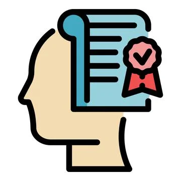 Outsource manage plan icon color outline vector イラスト素材