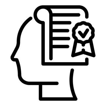 Outsource manage plan icon, outline style Stock Illustration