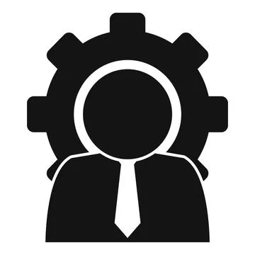 Outsource manager icon, simple style Stock Illustration