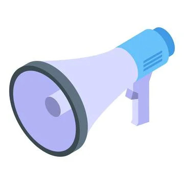Outsource megaphone icon, isometric style Stockillustratie