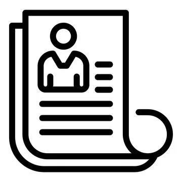 Outsource papers icon, outline style イラスト素材