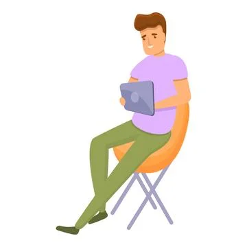 Outsource programmer icon, cartoon style Stock-Illustration