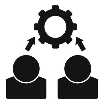 Outsource programmer icon, simple style Stock-Illustration