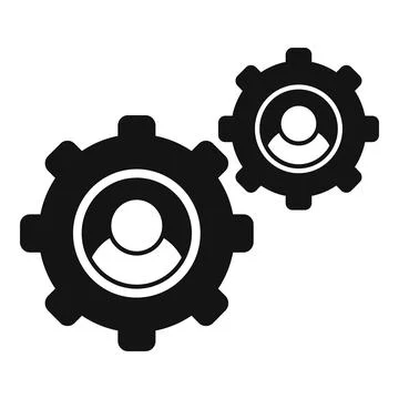 Outsource smart gear icon, simple style イラスト素材