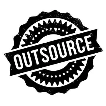 Outsource stamp Stock Illustration