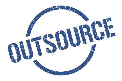 Outsource stamp Stock Illustration