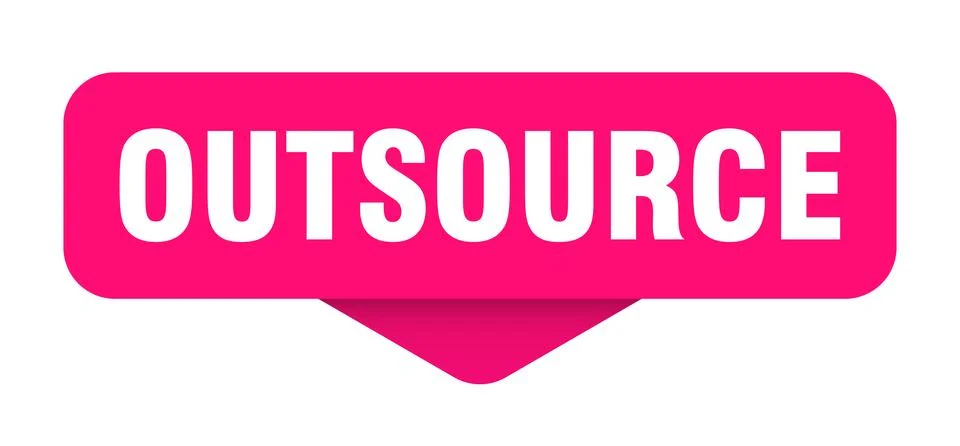 Outsource sticker. outsource sign on transparent background Stock Illustration