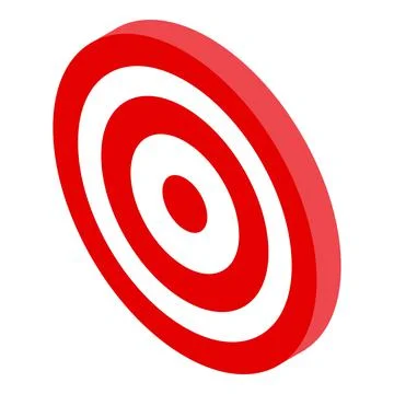 Outsource target icon, isometric style Stockillustratie