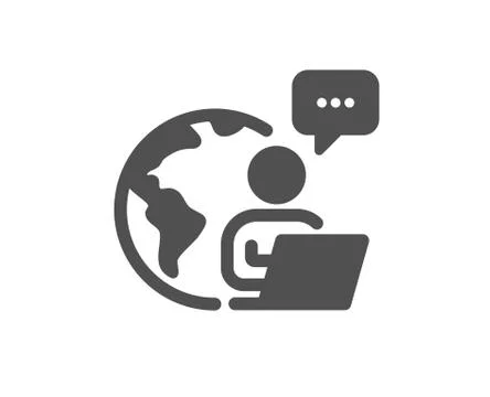 Outsource work icon. Freelance job sign. Vector Stock Illustration