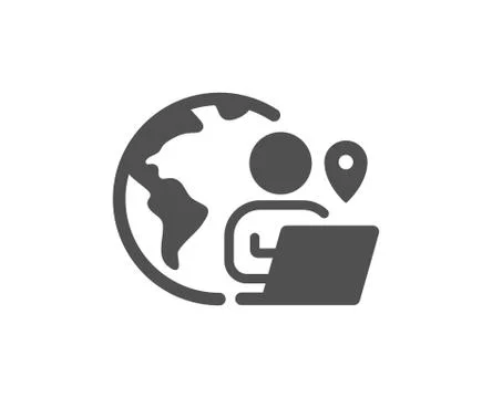 Outsource work icon. Freelance job sign. Vector Stock Illustration