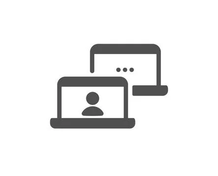 Outsource work icon. Job at home sign. Vector Stock Illustration