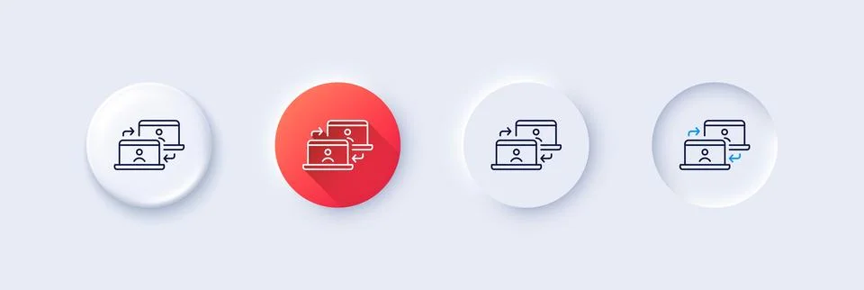 Outsource work line icon. Job at home sign. Line icons. Vector イラスト素材