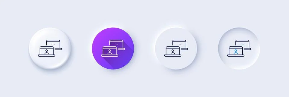 Outsource work line icon. Job at home sign. Line icons. Vector イラスト素材