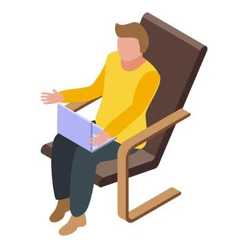 Outsource working icon, isometric style Stock Illustration