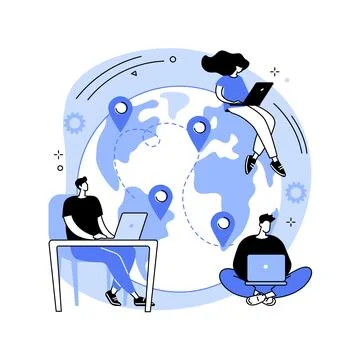 Outsourcing abstract concept vector illustration. イラスト素材