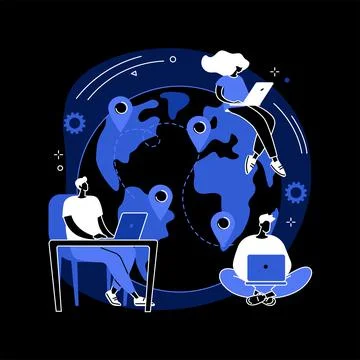 Outsourcing abstract concept vector illustration. イラスト素材