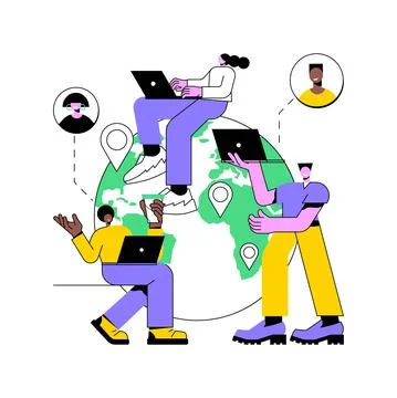Outsourcing abstract concept vector illustration. Stock Illustration
