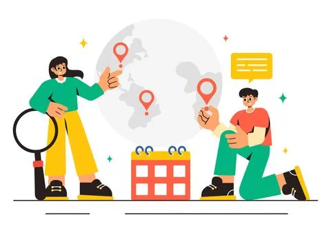 Outsourcing Business Vector Illustration featuring of the Teamwork, Company.. Stock Illustration