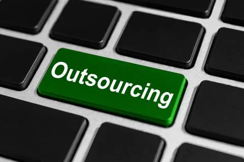 Outsourcing button on keyboard Foto stock