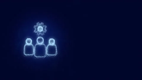 Outsourcing concept icon with plexus effect. Connected lines with dots. Lines Video stock 169313402