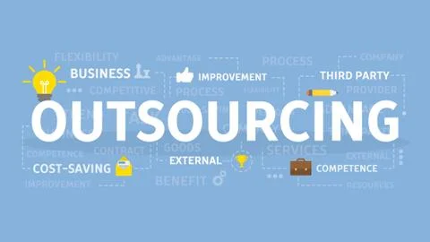 Outsourcing concept illustration. Stock Illustration